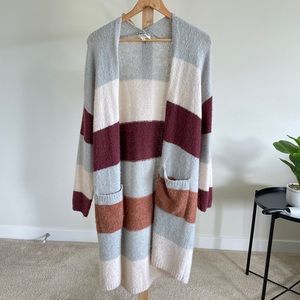 Striped Sweater Cardigan